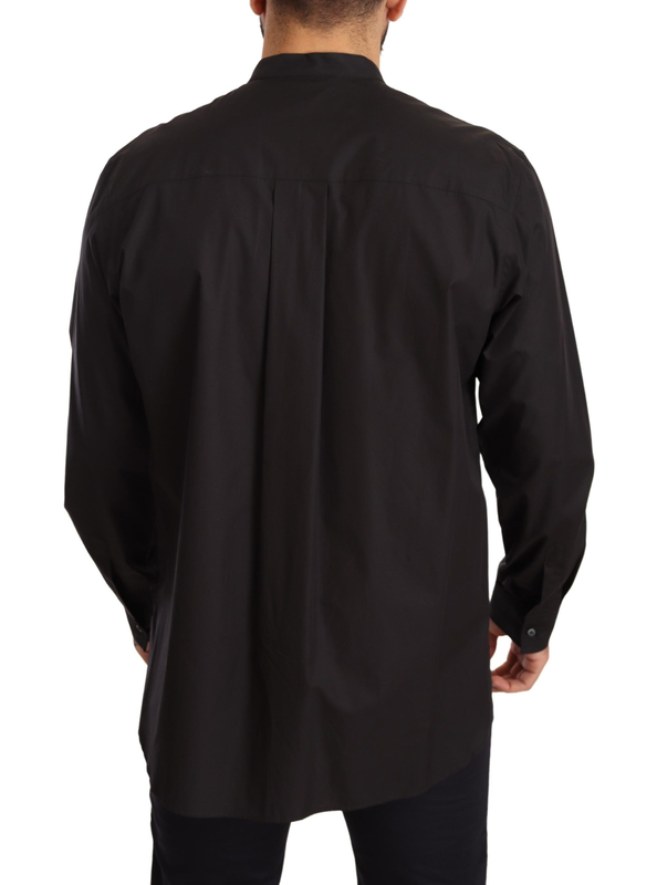 Black 100% cotton formal dress top shirt-null