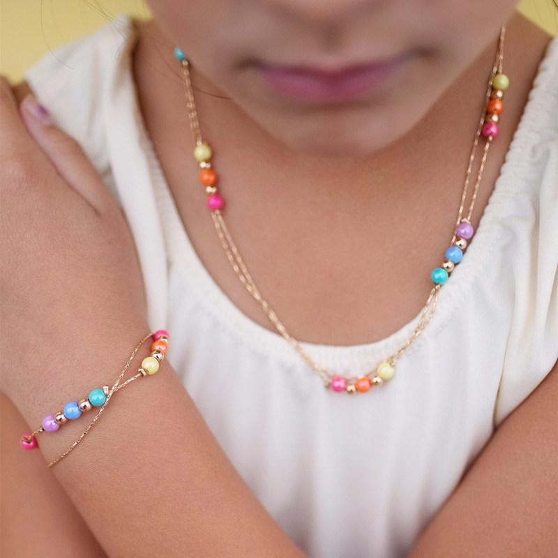 Great pretenders boutique golden rainbow necklace image number null