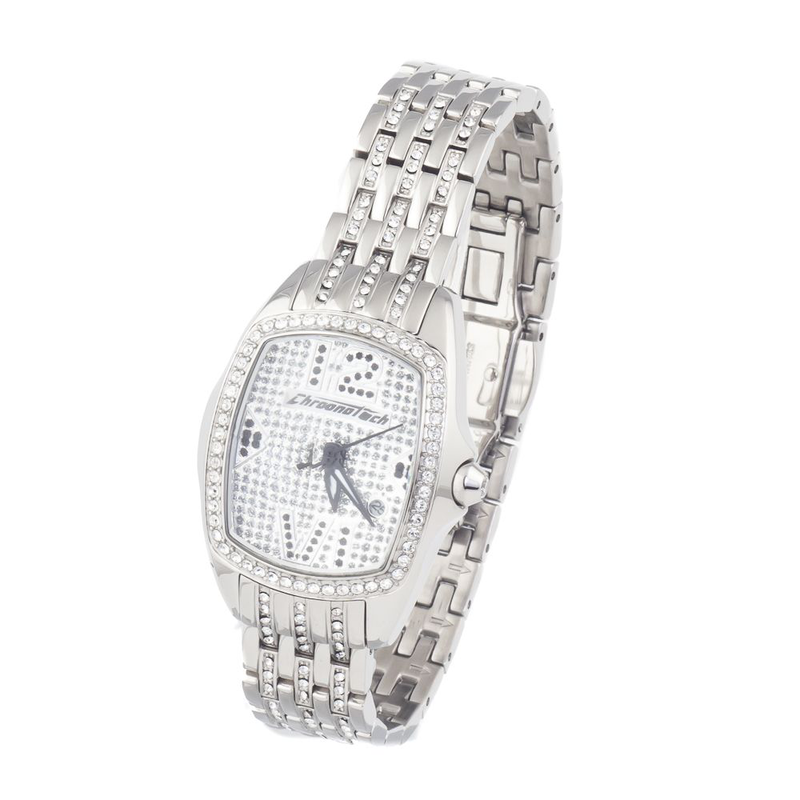 Silver stainless steel dress watch-null