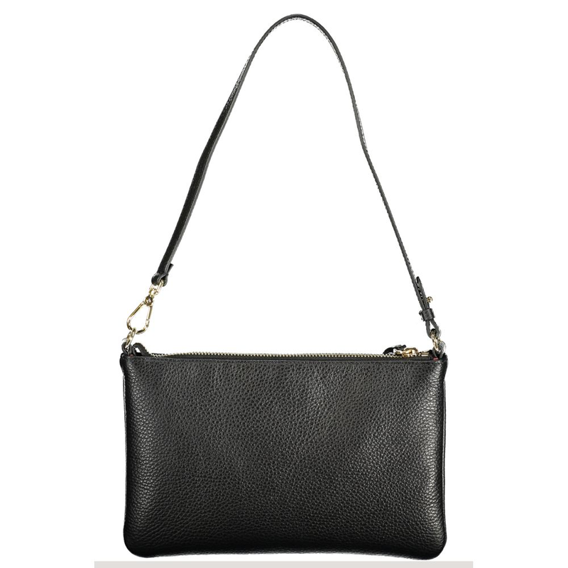 Black leather women handbag-null