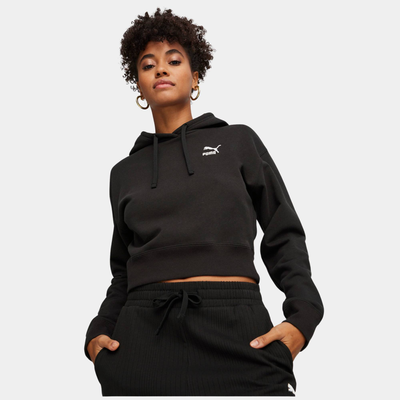 Better classics cropped hoodie, Black, medium