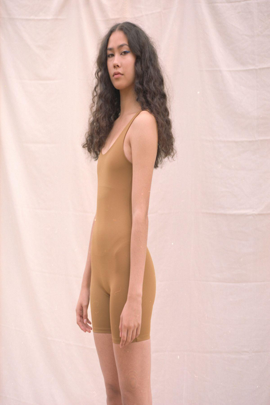 Girlfriend collective bike unitard in saddle image number null