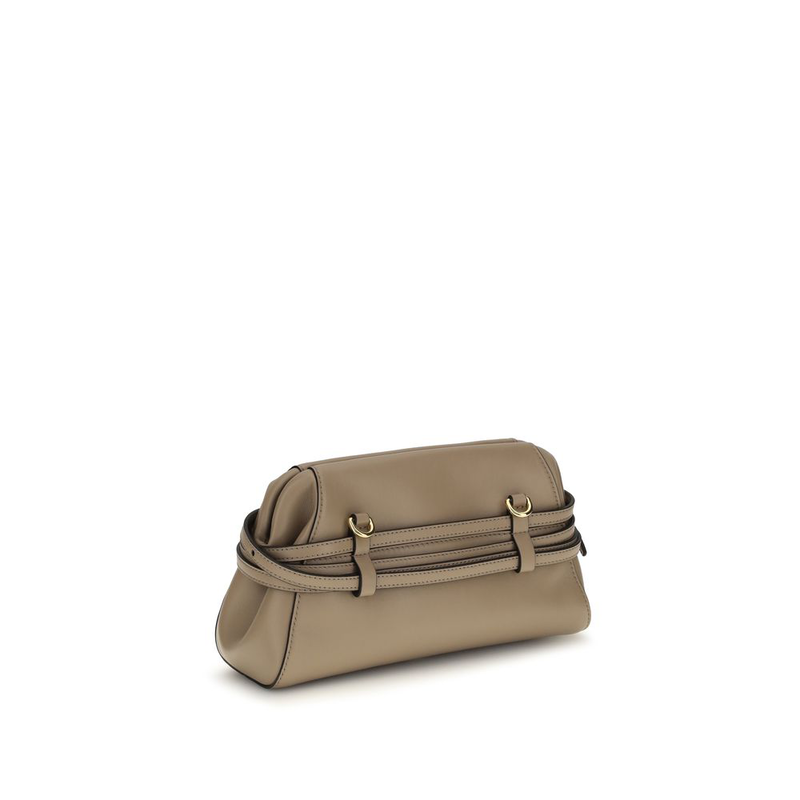 Beige goatskin shoulder bag-null