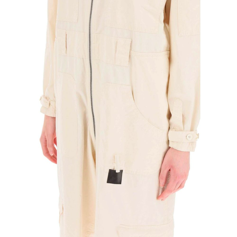 White cotton jumpsuit-null