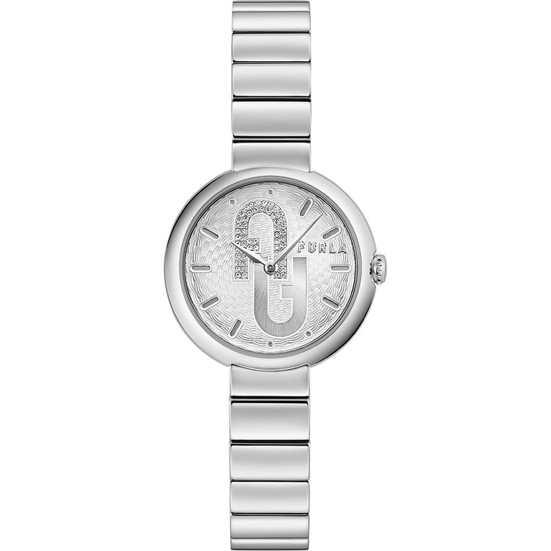 Gray stainless steel dress watch-null