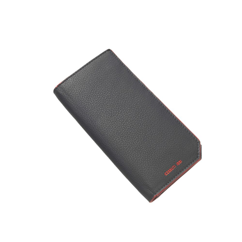 Blue calfskin men wallet-null