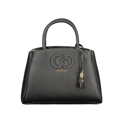 Marrone poliuretano women handbag, Black, medium