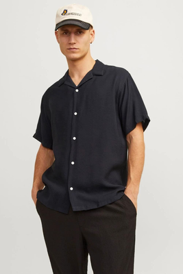 Jack & jones jeff resort shirt, Black, medium