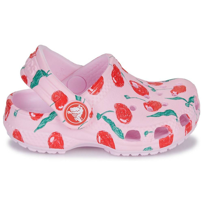 Crocs classic fresh fruits clog toddler, Pink, medium