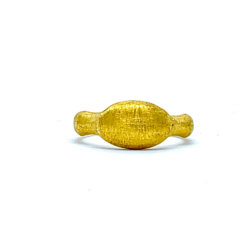 Ring 24ct pure gold matte-null