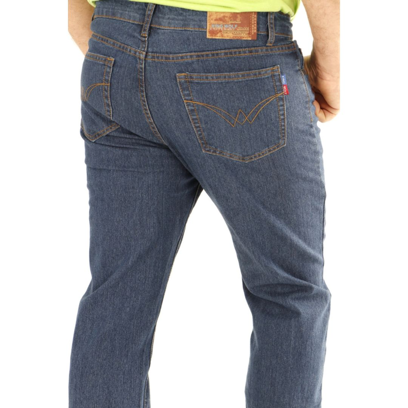 Mens jean pants classic elastic #k788 image number null
