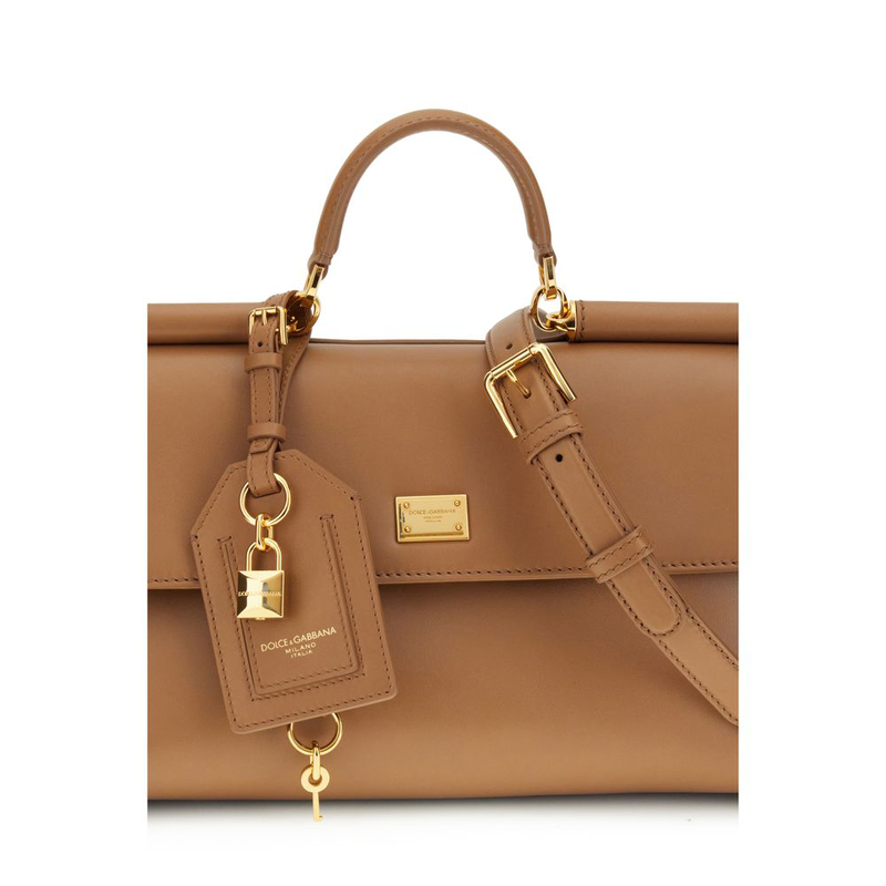 Beige calf leather bos taurus shoulder bag-null