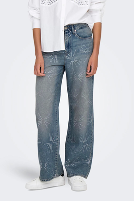 Only hope wide jeans strass, Mdblue, medium