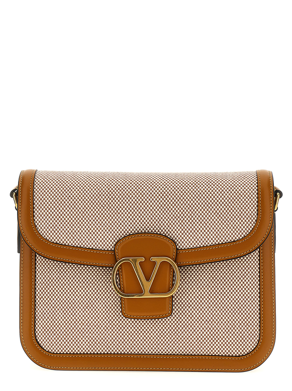 Multicolor cotton shoulder bag-null
