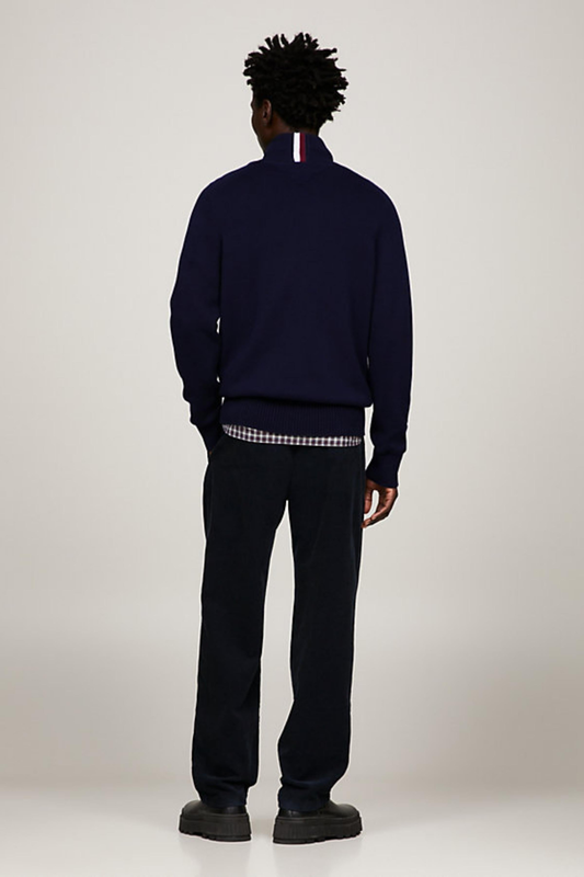 Monotype chunky cotton zip thru-null