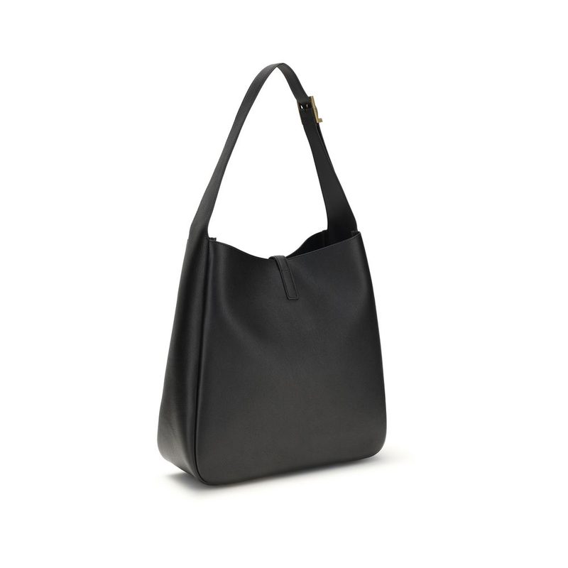 Black calf leather bos taurus shoulder bag-null