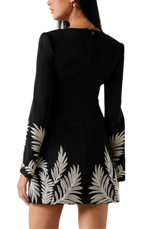 Angele placed mini dress-null