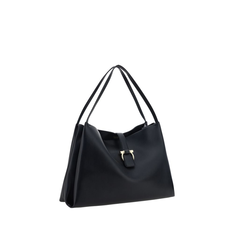 Black calf leather bos taurus handbag-null