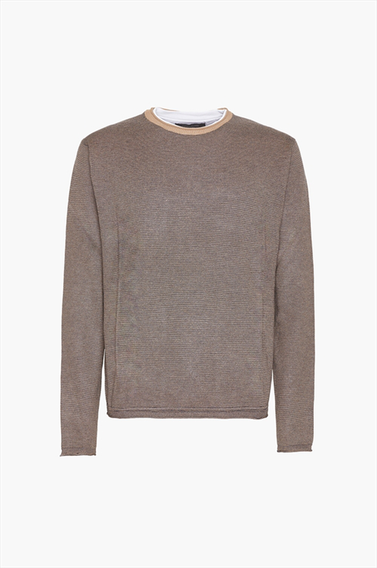 Hamaki melange double round neck knitwear image number null