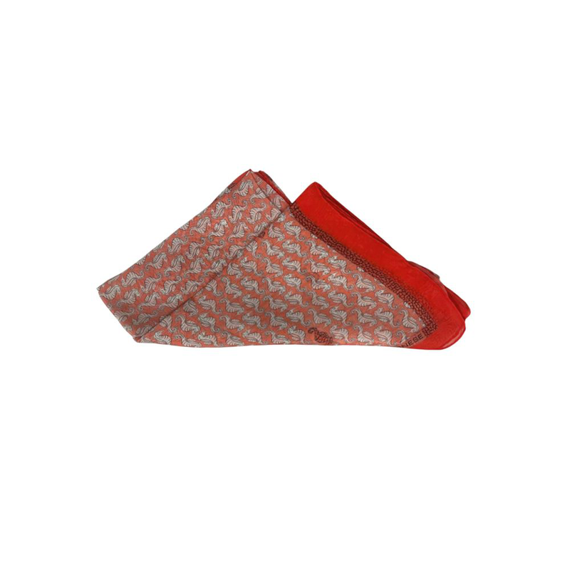 Red silk women scarf-null