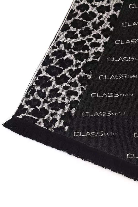 Black wool men scarf-null