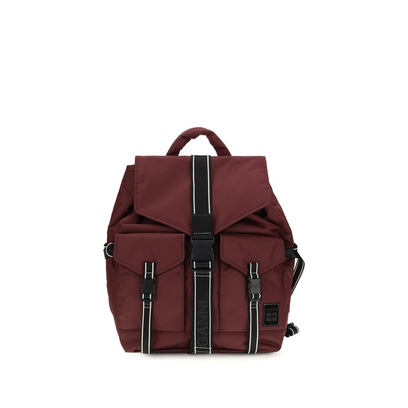 Bordeaux recycled polyamide backpack-null