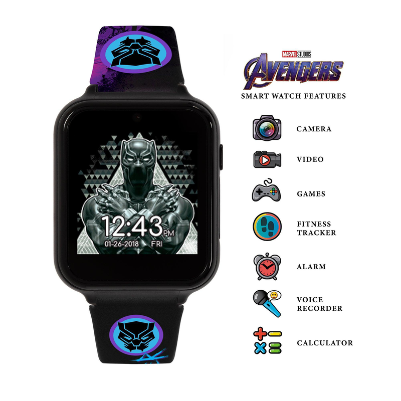 Black panther interactive silicon strap kids' watch-null