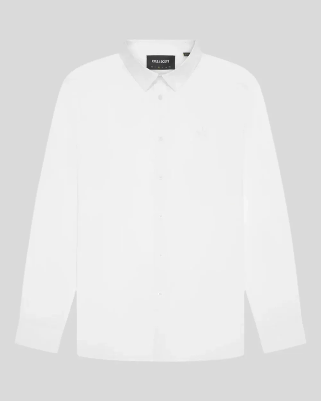 Tonal eagle easy care poplin shirt 626 white-null