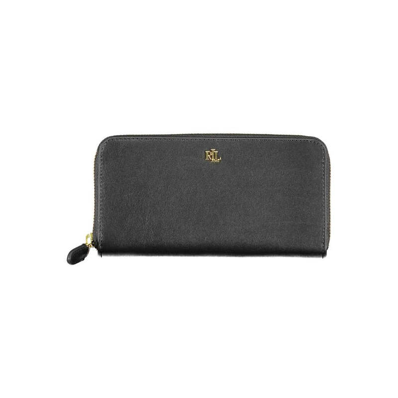Black leather women wallet-null