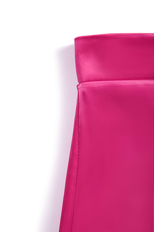 Satin effect midi skirt-null