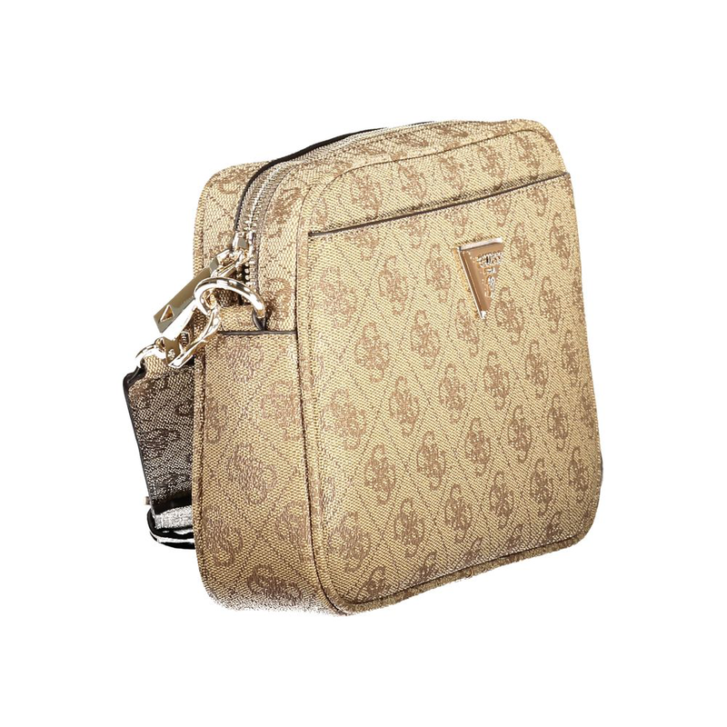 Beige polyurethane women handbag-null