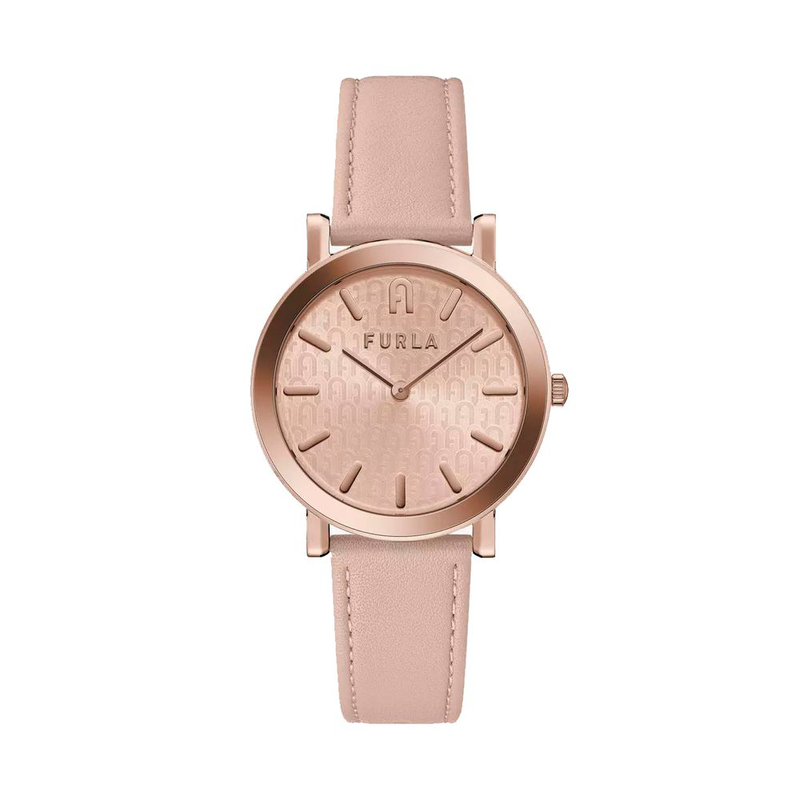 Multicolor leather dress watch-null