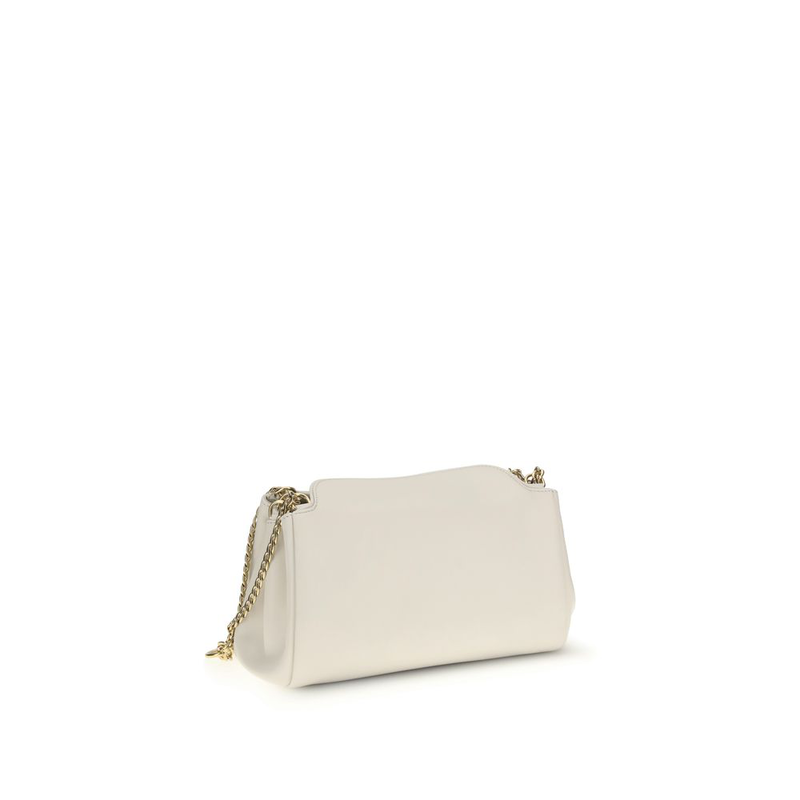 White calf leather bos taurus shoulder bag-null