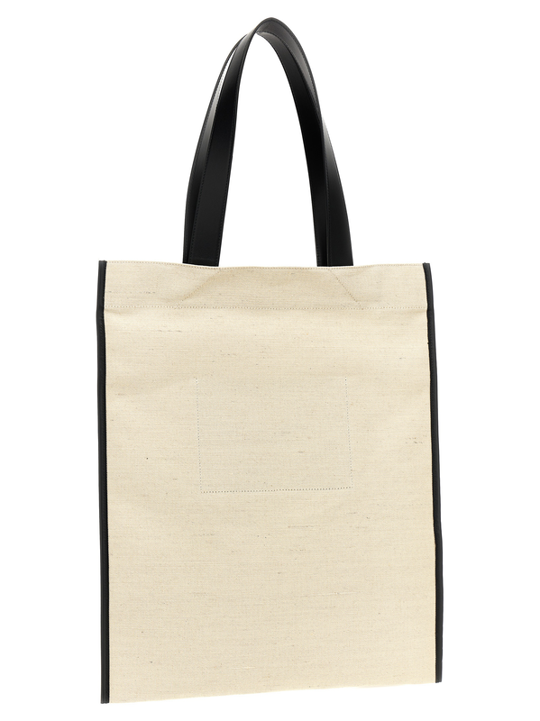Bicolor cotton tote bag-null