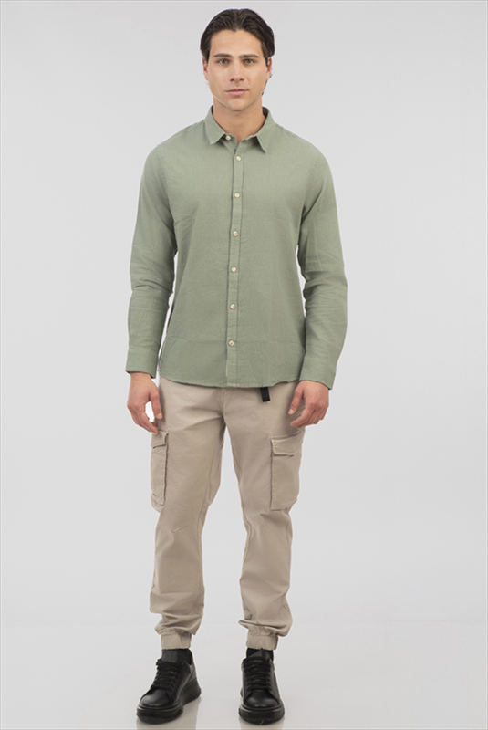 Product image: Rebase cotton lino textured shirt-null