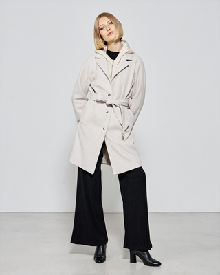 Coat inside down jacket, Ecru, medium