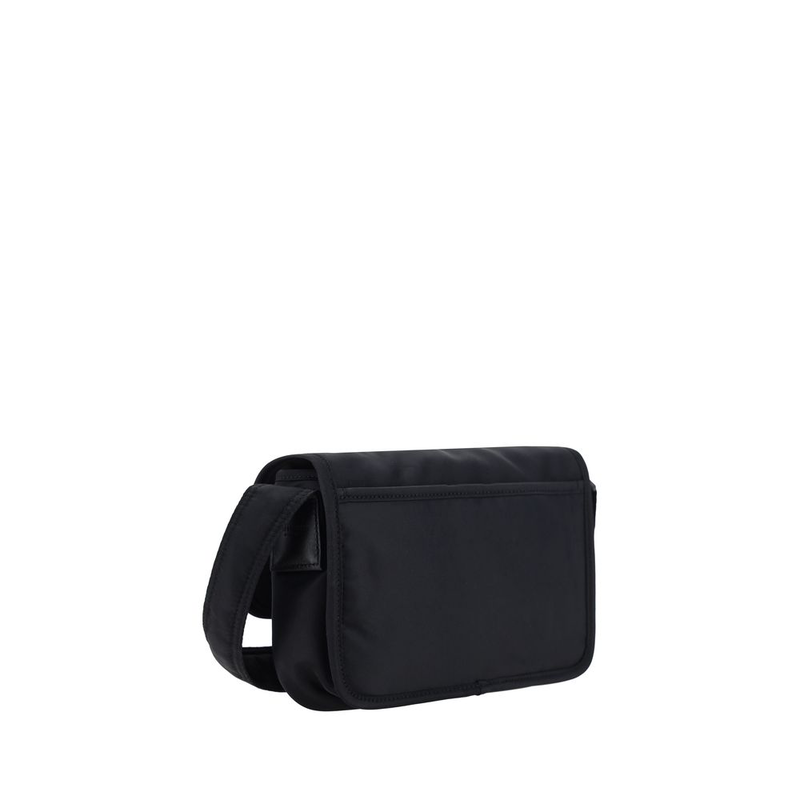 Black nylon shoulder bag-null