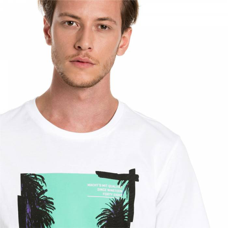 Graphic palms photo mens t-shirt-null