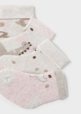Σετ 4 καλτσακια, Baby Pink, medium