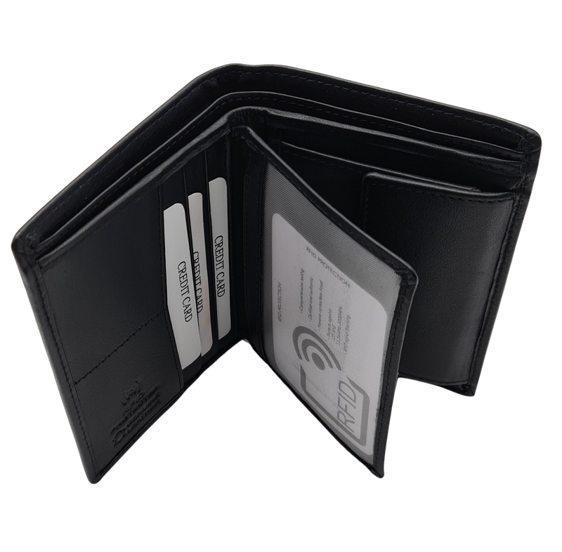 Design men leather wallet with rfid-null