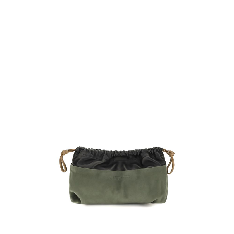 Bicolor calf leather bos taurus clutch bag-null