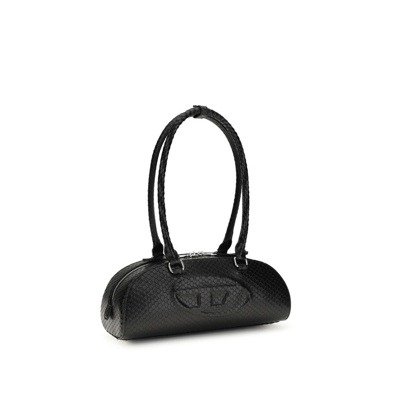 Black calf leather bos taurus shoulder bag-null