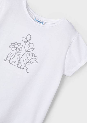 Μπλουζα κοντομανικη basic λευκο, White, medium