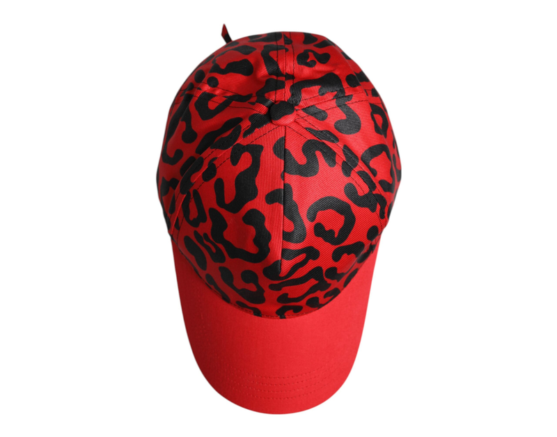 Red cotton 6 panels women baseball cap-null