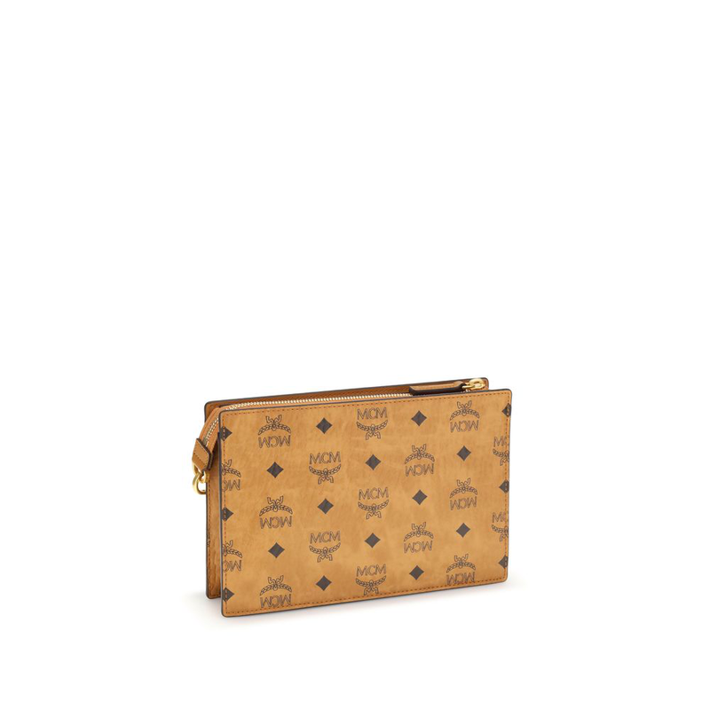 Brown polyethylene shoulder bag-null