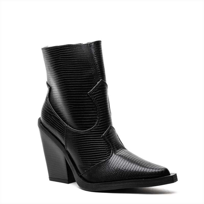 Product image: Zatz high heeled snakeskin style cowboy boots-null