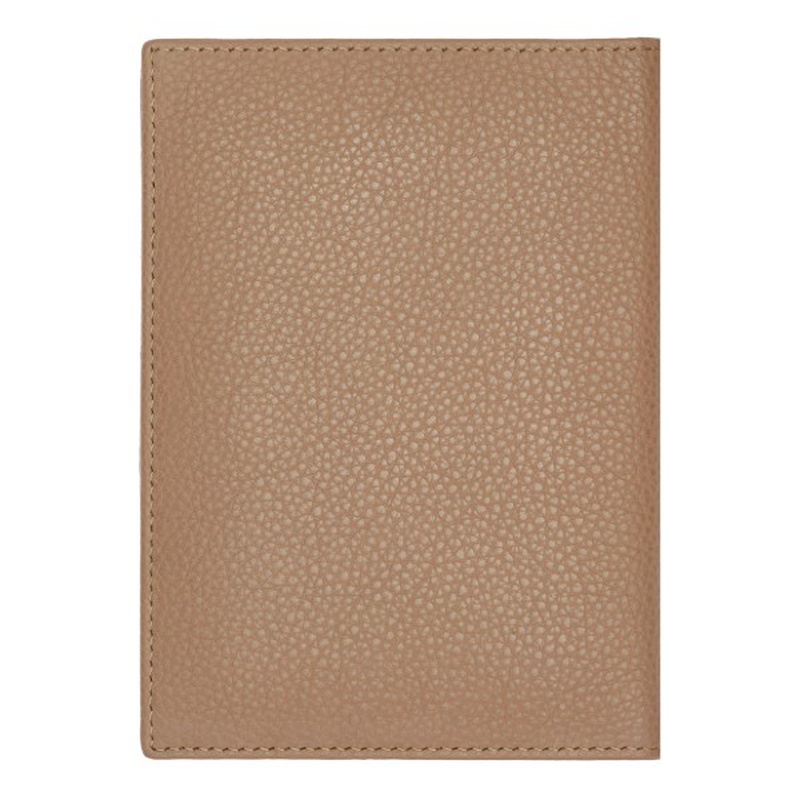 Boss passport holder classic grained camel-null
