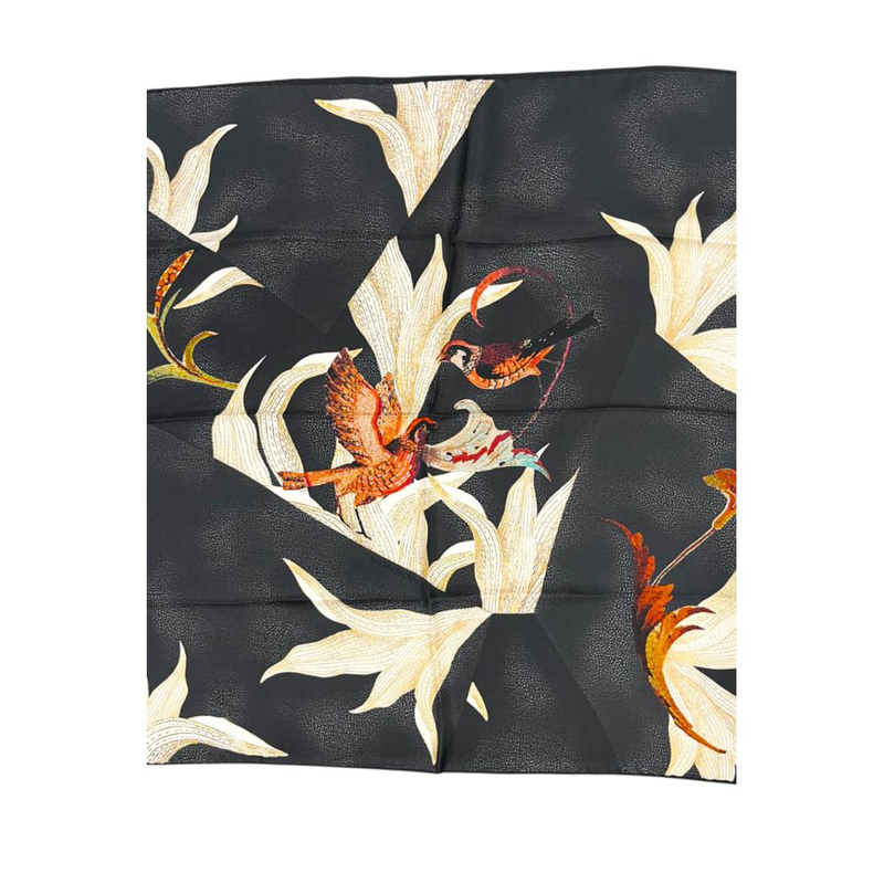 Beige silk women scarf-null