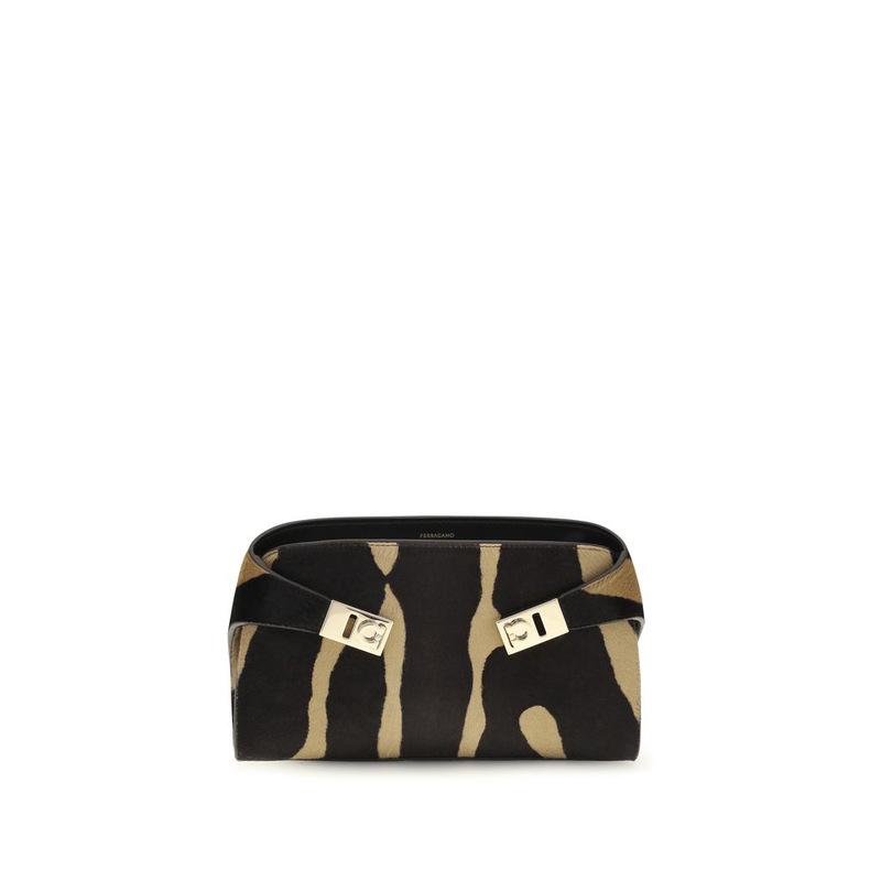 Brown hair shoulder bag-null