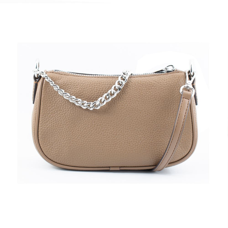 Brown leather crossbody bag-null